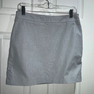 Express cotton blend striped mini skirt Sz 8 stretch back button pocket